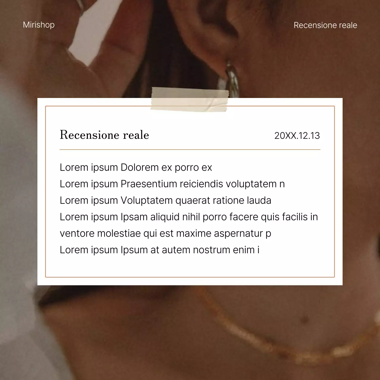 Promuovere recensioni di social media marketing in rosa e avorio