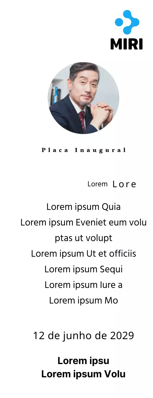 Uma placa inaugural de aspeto simples com o logótipo da sua empresa