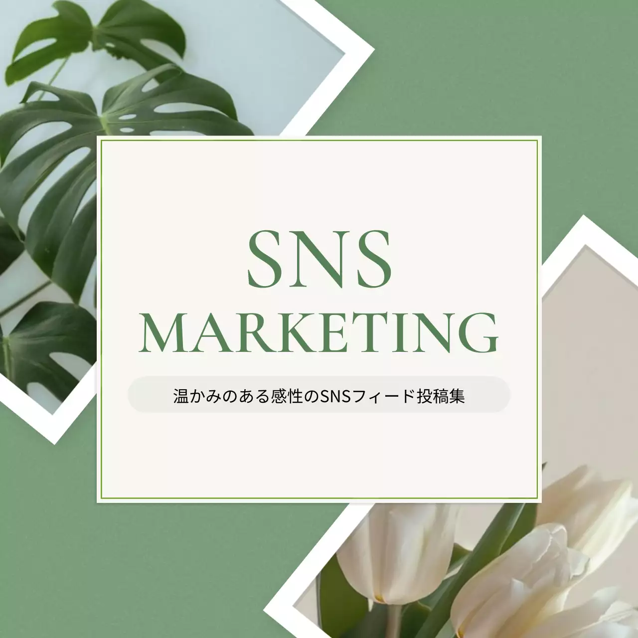 緑 ナチュラル マーケティング 資料 Instagram カルーセル