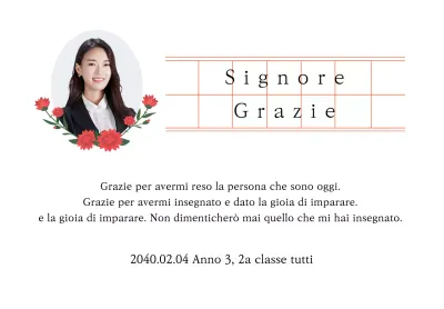 Un'interpretazione sentimentale della Festa dell'Insegnante con carta manoscritta e garofani