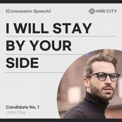 Grey Modern Campaign Announcement Social Media Post