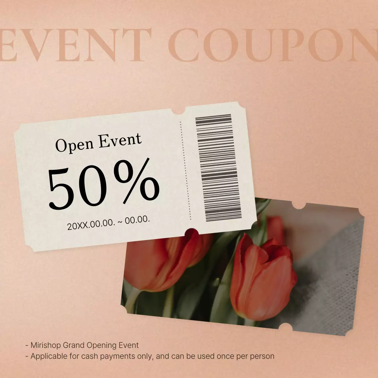 Beige Simple Event Promotion Social Media Post