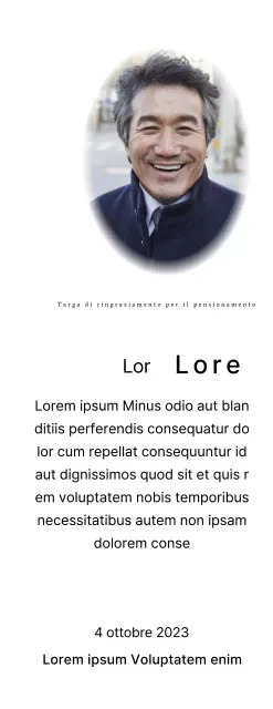 Design per il pensionamento con una semplice foto circolare