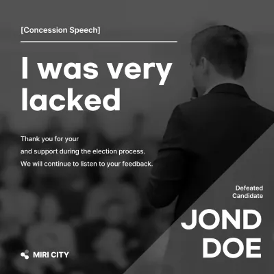 Black Modern Election Announcement Social Media Post