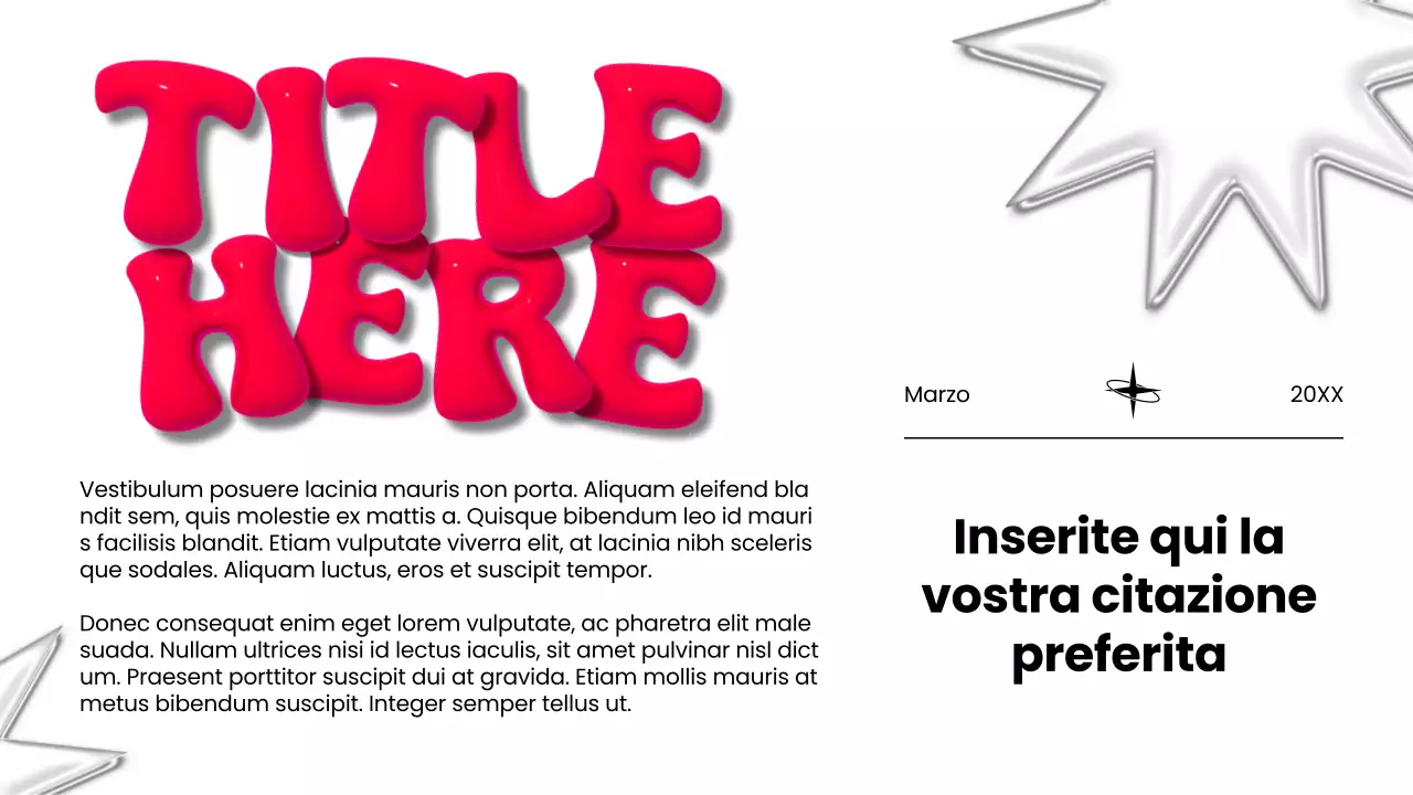 Rapporto di marketing 3D moderno bianco e rosso