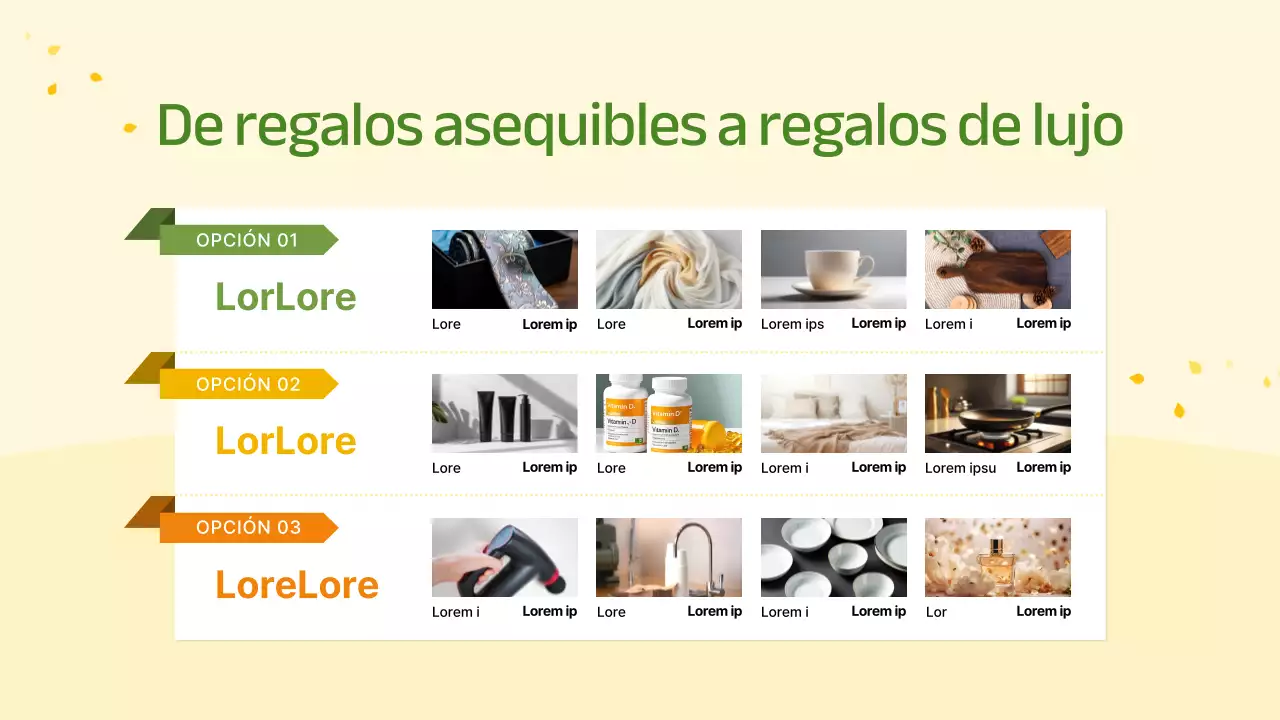 Promoción de regalos del Mes del Hogar en amarillo y chartreuse