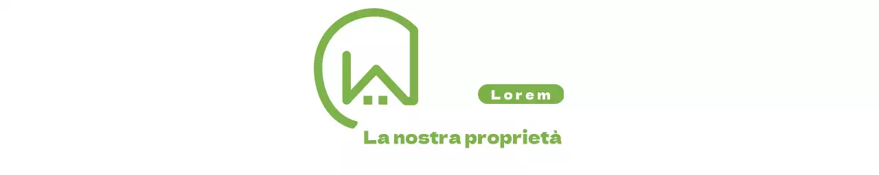 Logo immobiliare di agenzia verde e amichevole