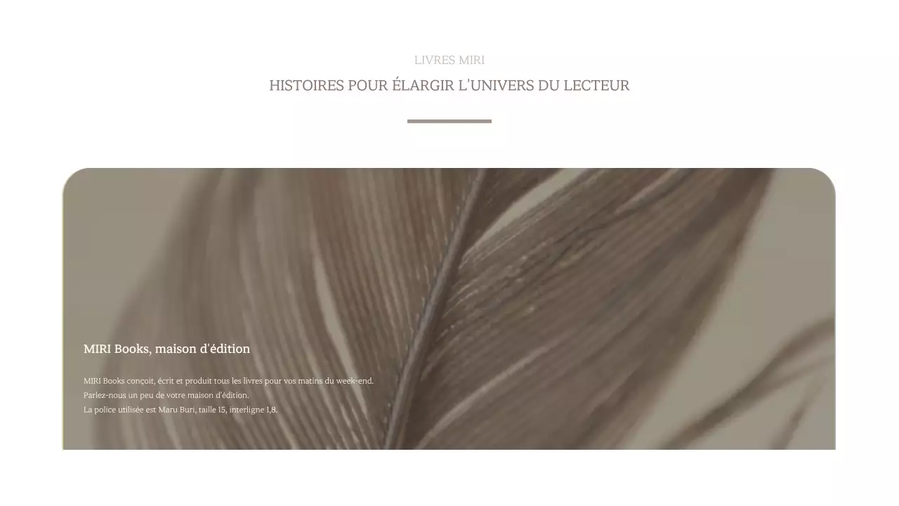 Proposition de livre pour une œuvre moderne en brun