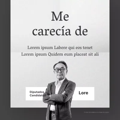 Promoción gris y minimalista de candidaturas parlamentarias