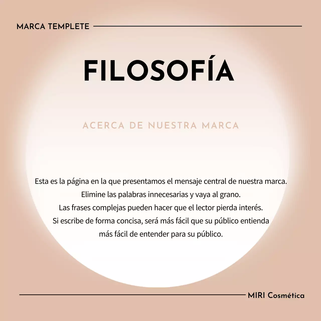 Una marca de cosméticos limpia y beige