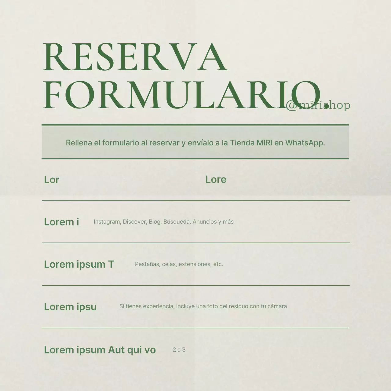 Promueva un moderno y ecológico formulario de reserva de marketing en redes sociales