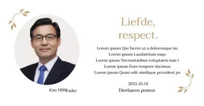 Een statisch, stijlvol Moederdag bedankje met gouden bloemblaadjes en een foto