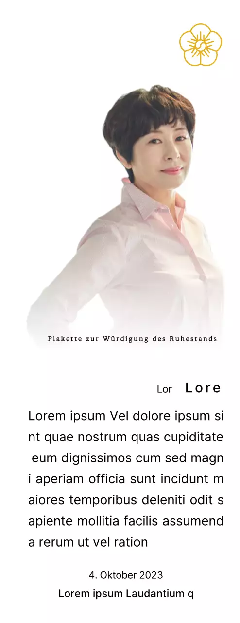 Eine stilvolle Ehrentafel für den Ruhestand mit goldenen Lorbeerkränzen und einem Hakenkreuz.