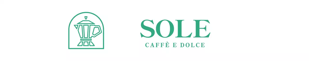 Logo aziendale in azzurro e menta