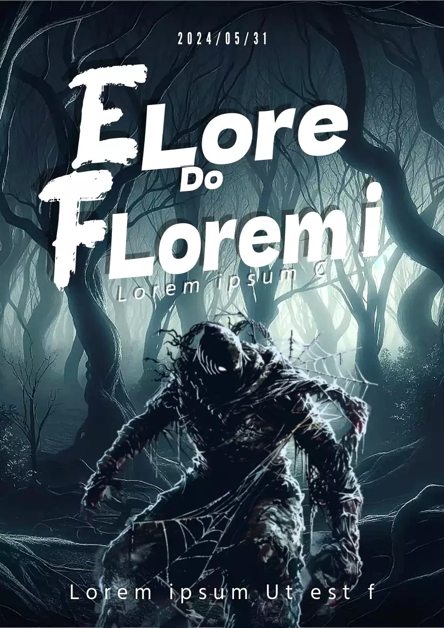 Folheto medieval a preto e cinzento