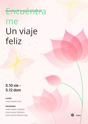 Elegante cartel rosa para un seminario de asesoramiento psicológico