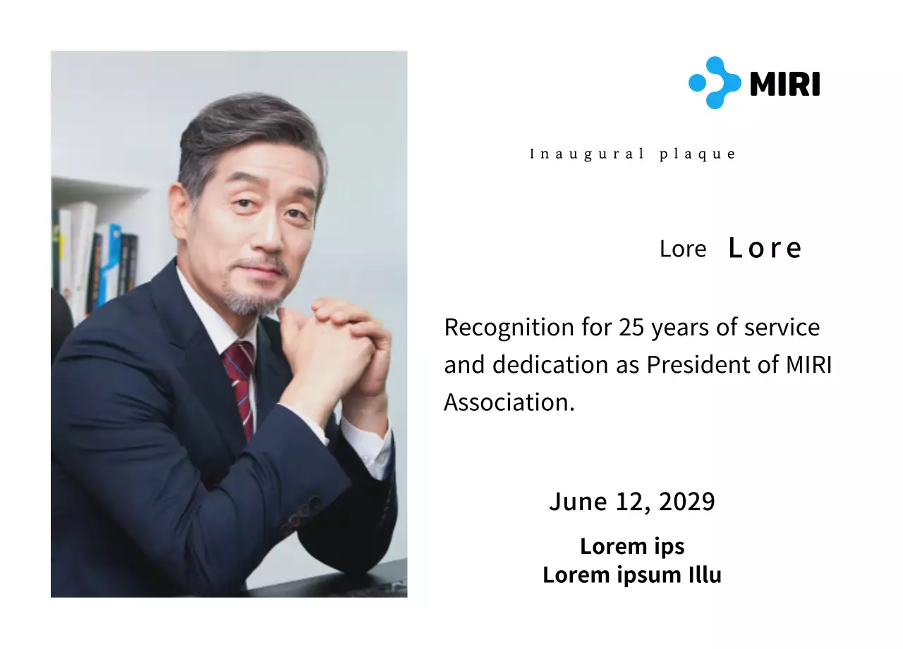 Plakat peresmian yang tampak bersih dengan logo perusahaan Anda