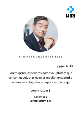 Eine sauber aussehende Einweihungsplakette mit Ihrem Firmenlogo