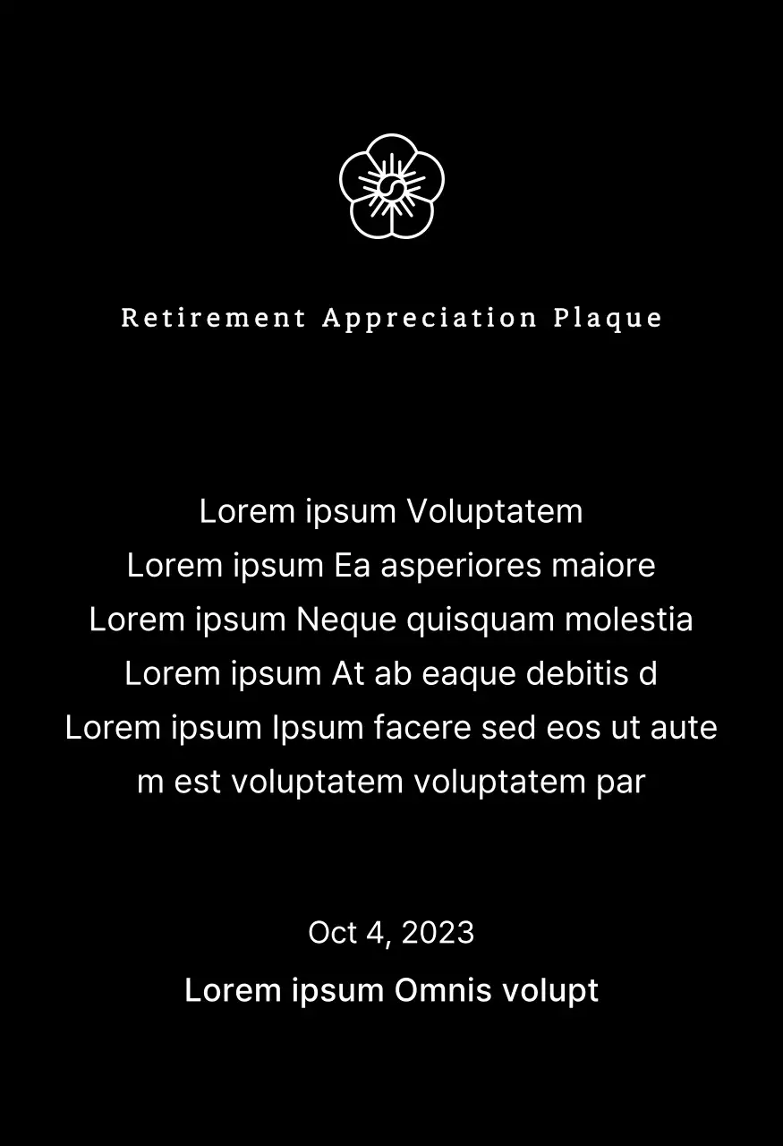 Plakat penghargaan masa pensiun yang tampak berkelas dengan karangan bunga laurel emas dan swastika.