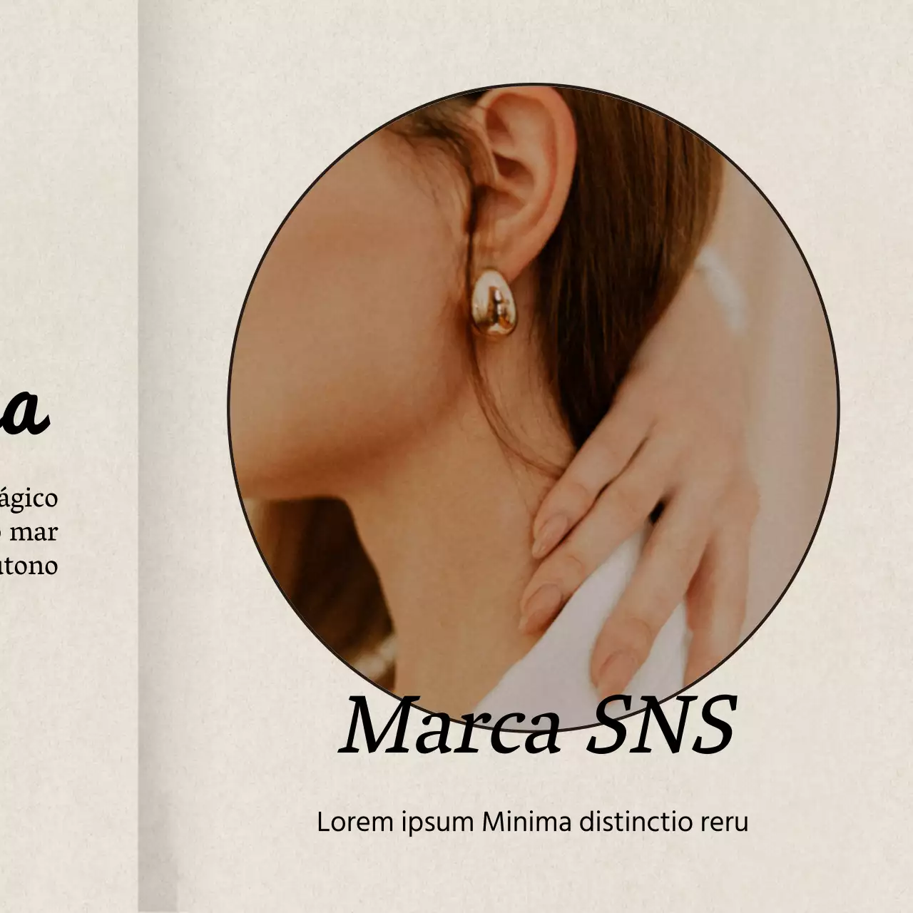 Promova feeds de marca de marketing de redes sociais na moda em rosa e marfim