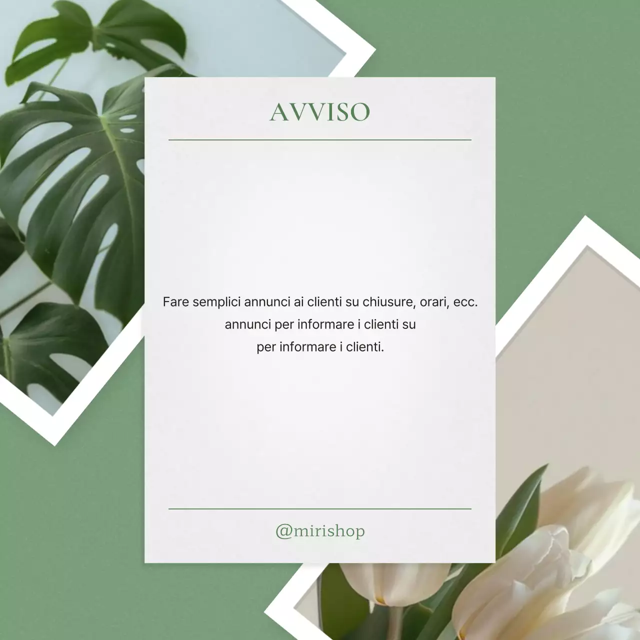 Promuovere un feed di social media marketing moderno e verde