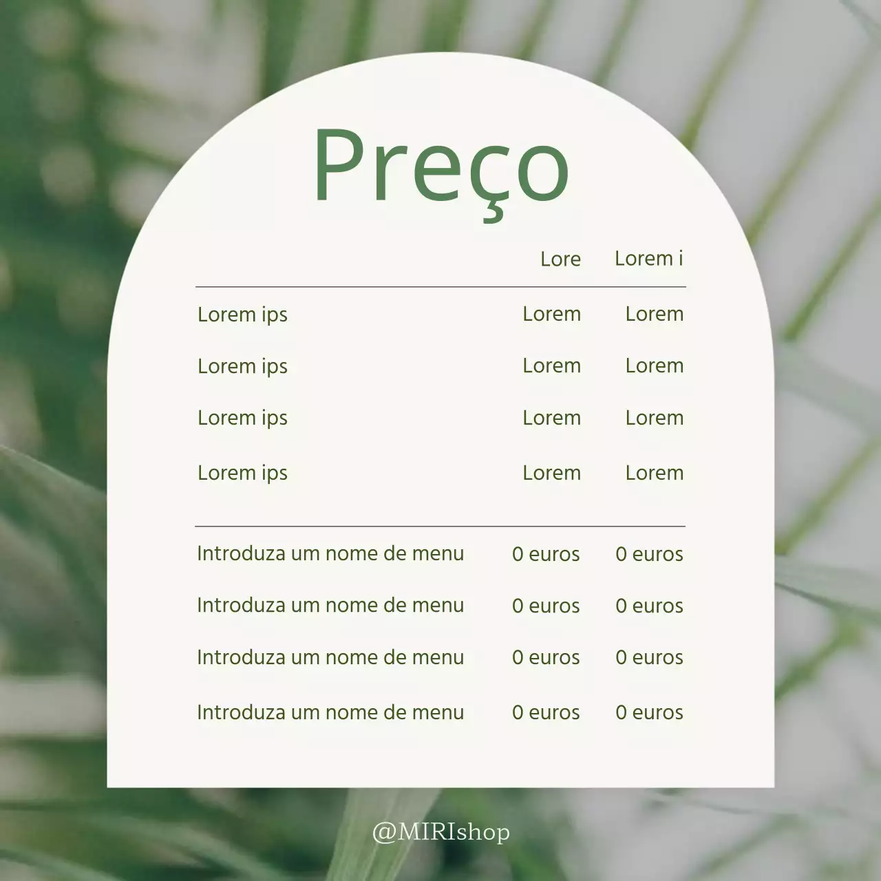 Anúncios de preços modernos de marketing nas redes sociais em verde