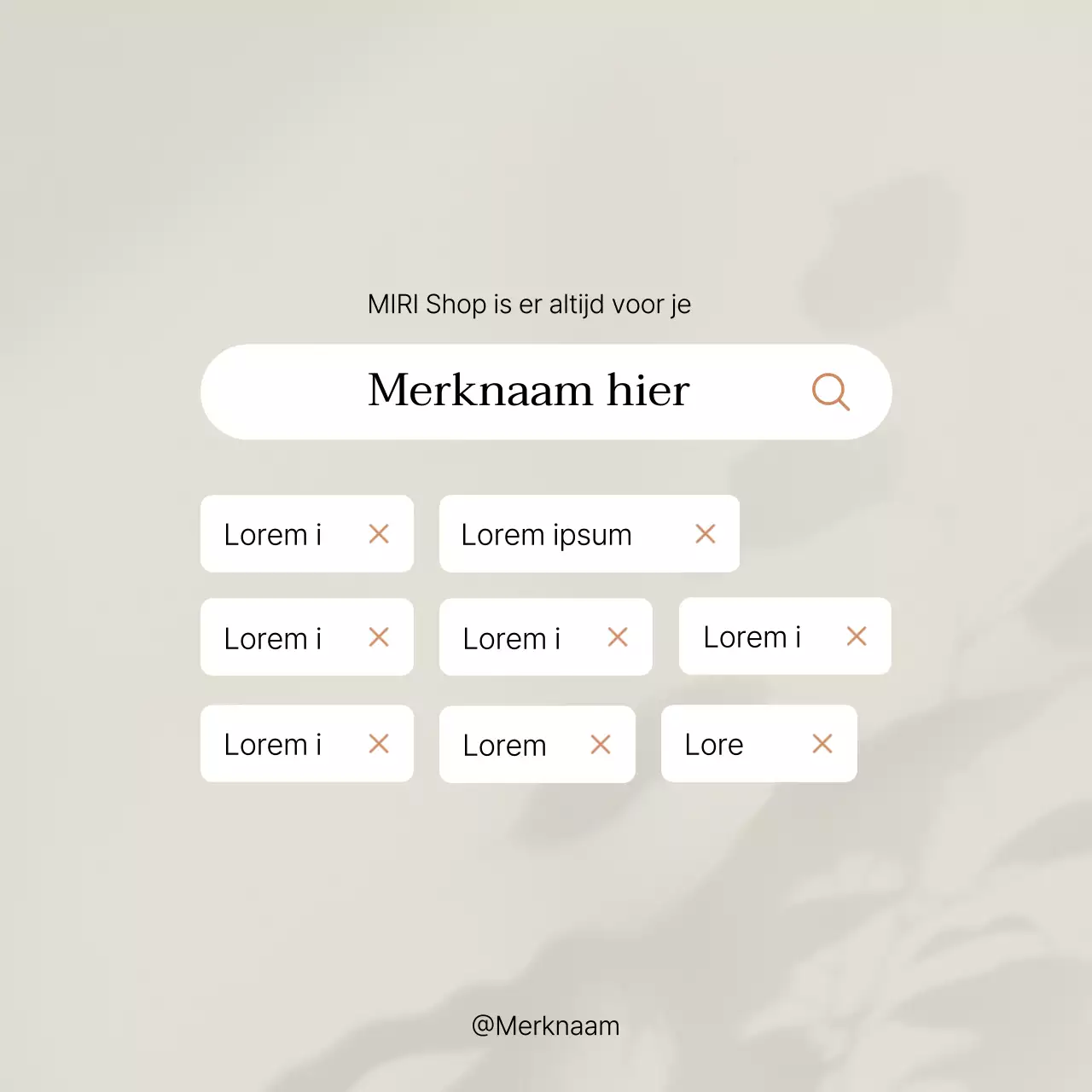 Promoot een trendy feed voor sociale-mediamarketing in roze en ivoorkleurig