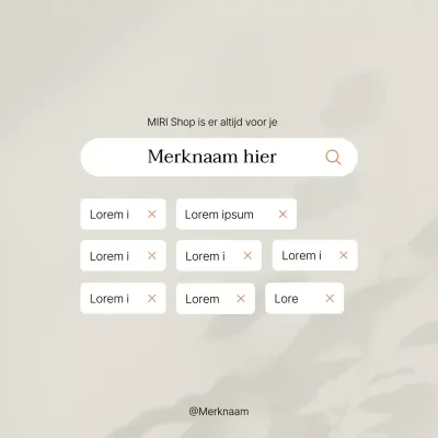 Promoot een trendy feed voor sociale-mediamarketing in roze en ivoorkleurig