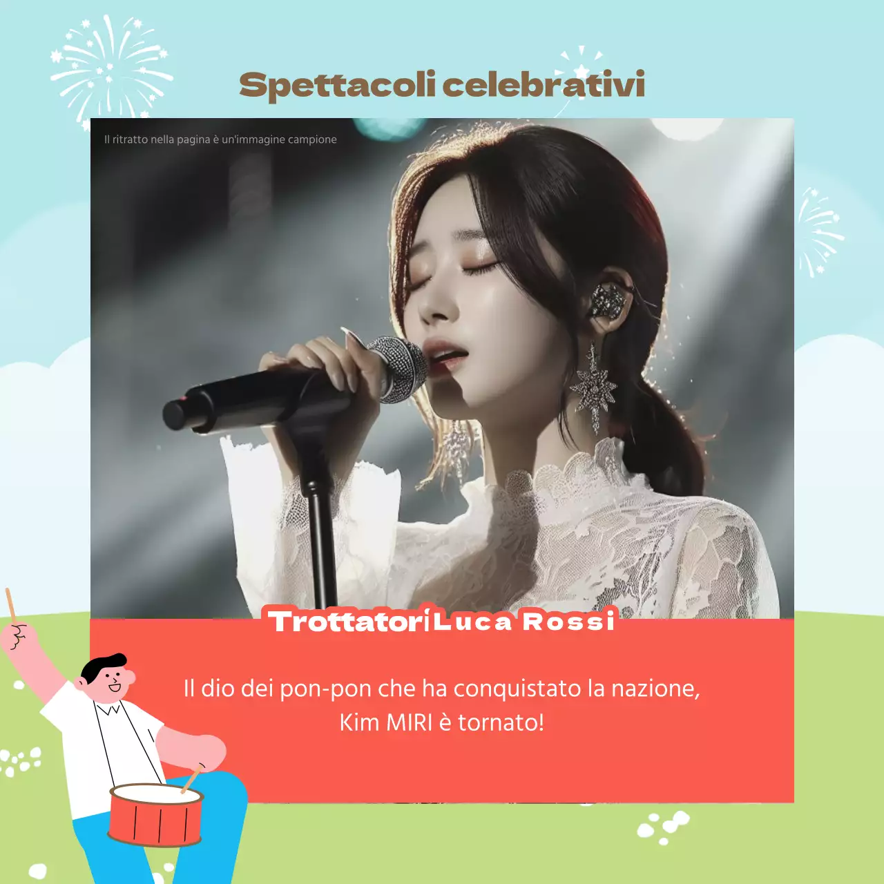 Promuovere un festival accogliente in rosso e marrone