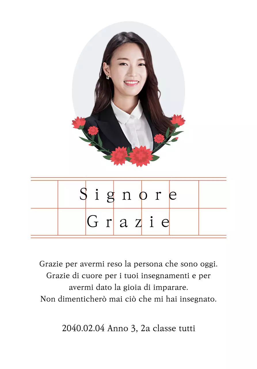 Un'interpretazione sentimentale della Festa dell'Insegnante con carta manoscritta e garofani