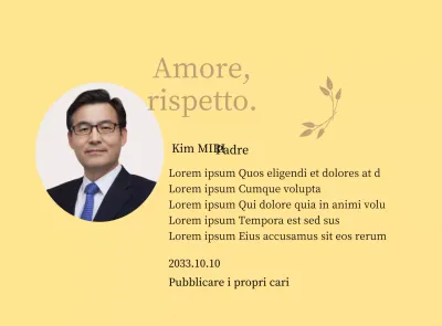 Un biglietto di ringraziamento per la festa della mamma statico e di classe con petali d'oro e una foto