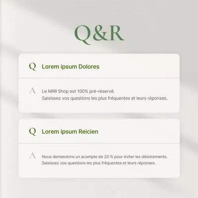 Annonce de questions-réponses sur le marketing vert et moderne dans les médias sociaux