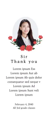 A sentimental Teacher's Day with manuscript paper and carnations