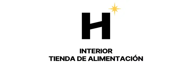 Logotipo de tienda de interior con una moderna letra H