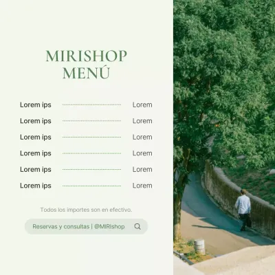 Modernos anuncios de precios de marketing en redes sociales en verde