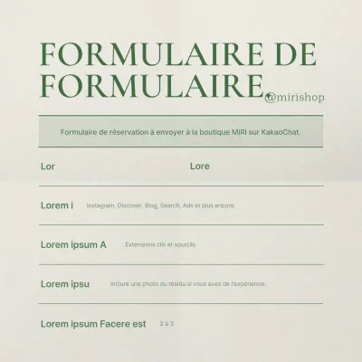 Promouvoir un formulaire de réservation vert et moderne pour le marketing des médias sociaux