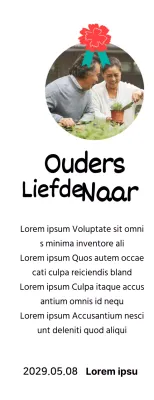 Een schattig Moederdagbord met een anjerillustratie en kalligrafie met jouw foto