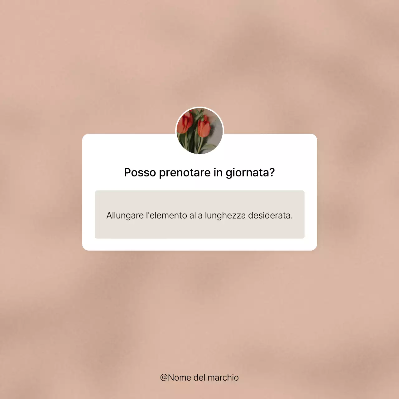 Promuovere recensioni e domande sui social media marketing in rosa e avorio