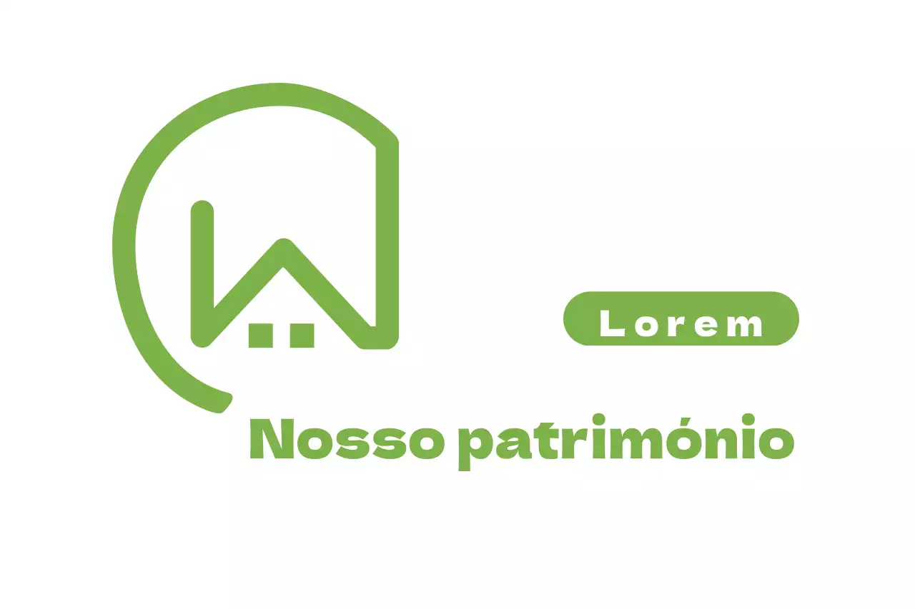 Logótipo de agência imobiliária verde e amigável