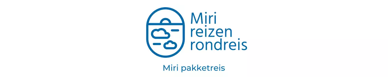 Logo's voor reis- en toerismeproducten met blauw