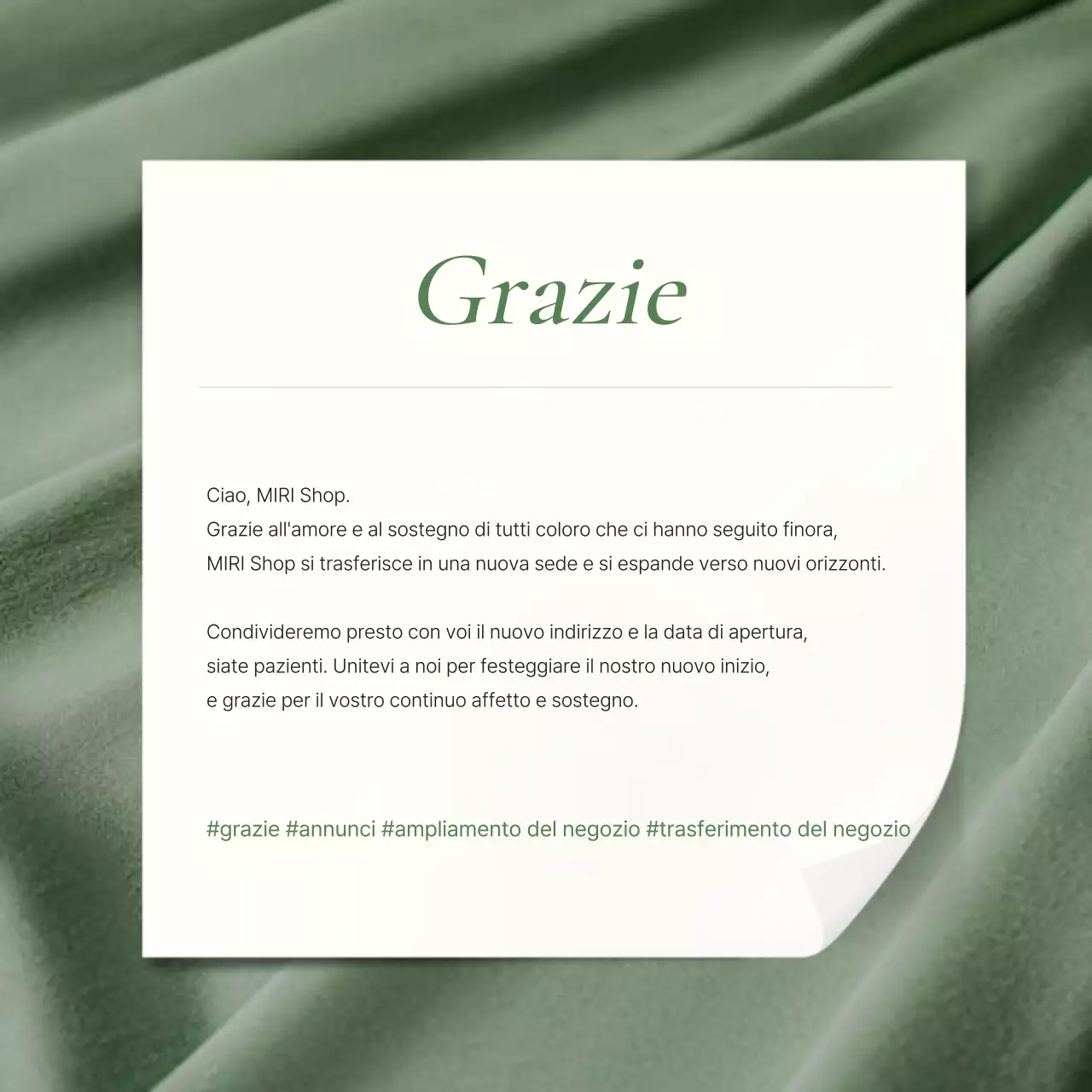 Annunci verdi e moderni di social media marketing