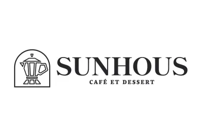 Logo de l'entreprise en bleu et menthe