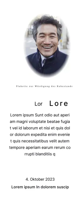 Ruhestandsgestaltung mit einem einfachen runden Foto