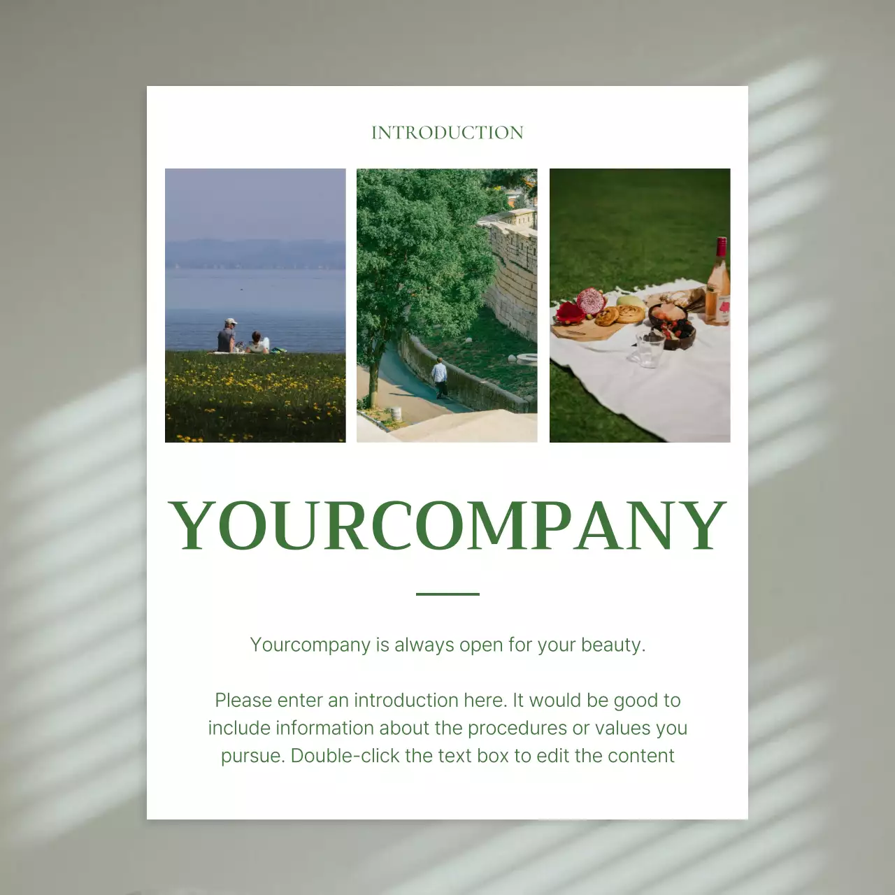 Promote green, modern social media branding