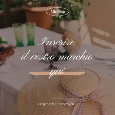 Promuovere un feed di social media marketing di tendenza in rosa e avorio