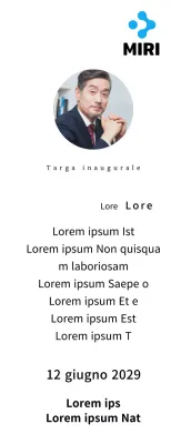 Una targa inaugurale dall'aspetto pulito con il vostro logo aziendale