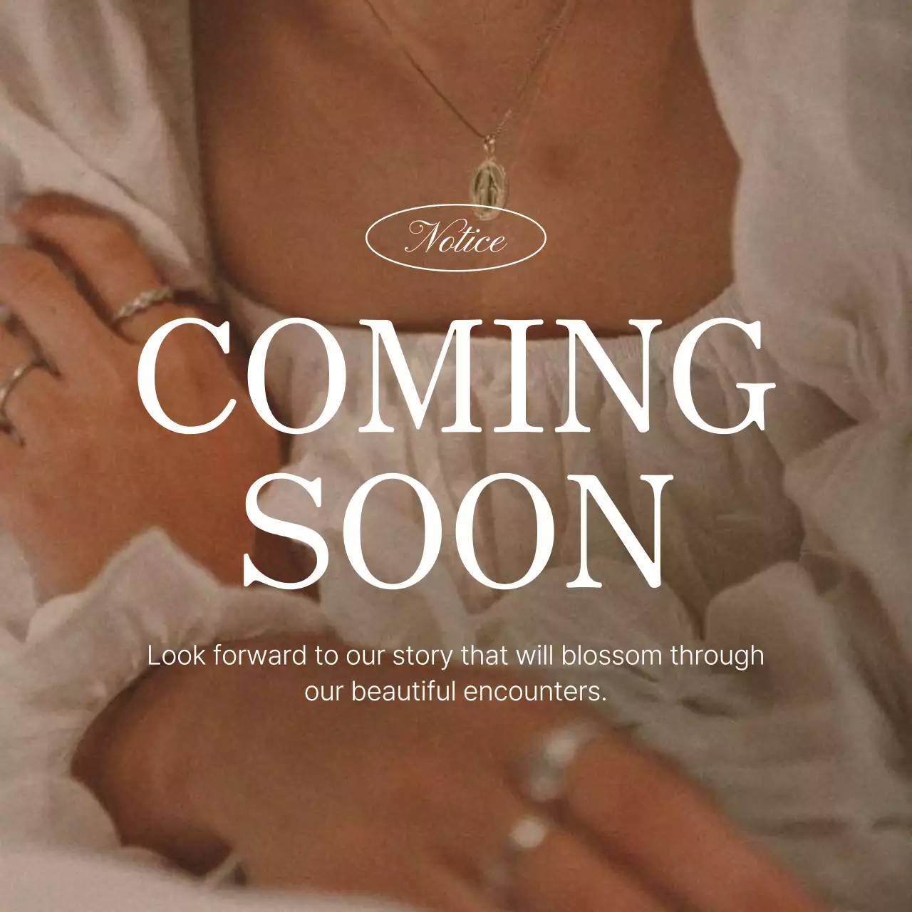 Beige Vintage Story Announcement Social Media Post