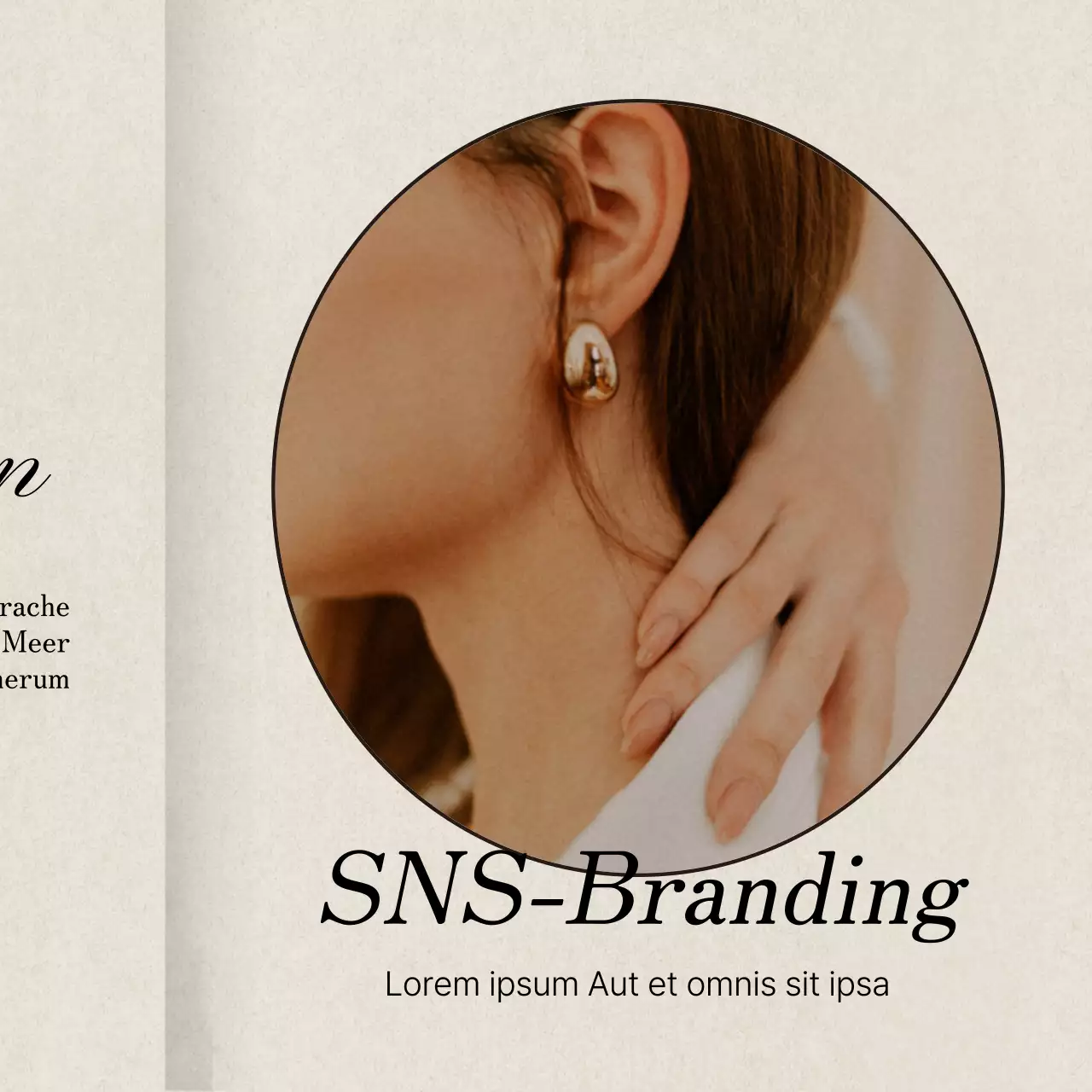 Fördern Sie trendige Social-Media-Marketing-Branding-Feeds in Rosa und Elfenbein