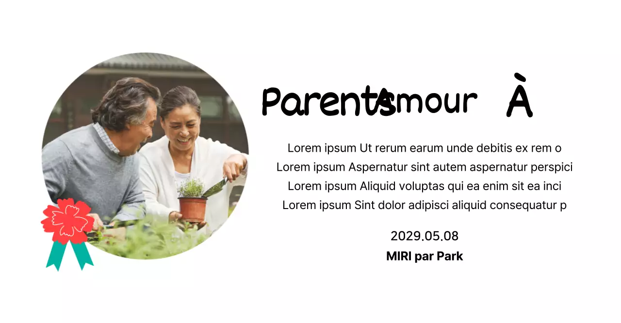 Une jolie plaque de fête des mères avec une illustration d'œillets et une calligraphie avec votre photo