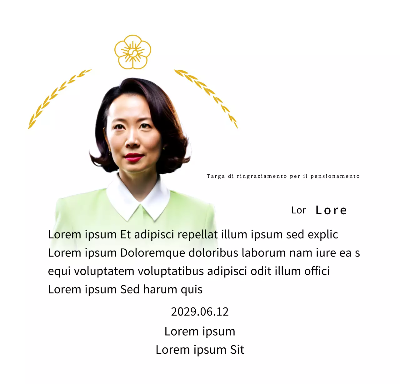 Una targa di classe per il pensionamento con corone di alloro dorate e una svastica.